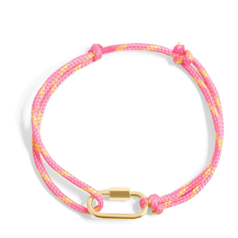 Pink Rope Carabiner Bracelet - NEW